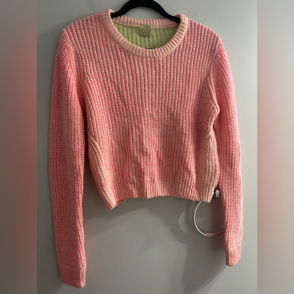 Torn by Ronny Kobo multi colour colour block knit sweater